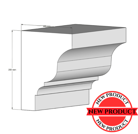 Architectural moulding with dimensions and OI2502F label