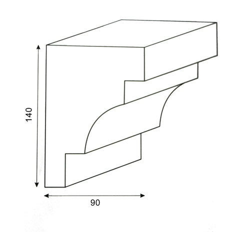 Decorative Exterior Moulding : 140x90 Profile OI470