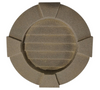 Sand coated Keystone Porthole Gable Vent with an outside diameter of 400, is designed for installation on the front gable of your facade to improve your curb appeal.