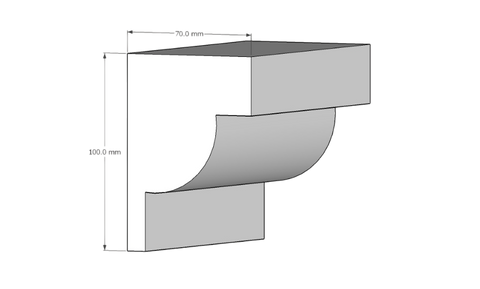Decorative Exterior Moulding : 100x70 Profile OI546