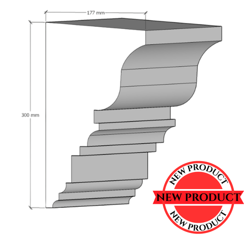 Technical drawing of a architectural element with dimensions and OID356 300x177
